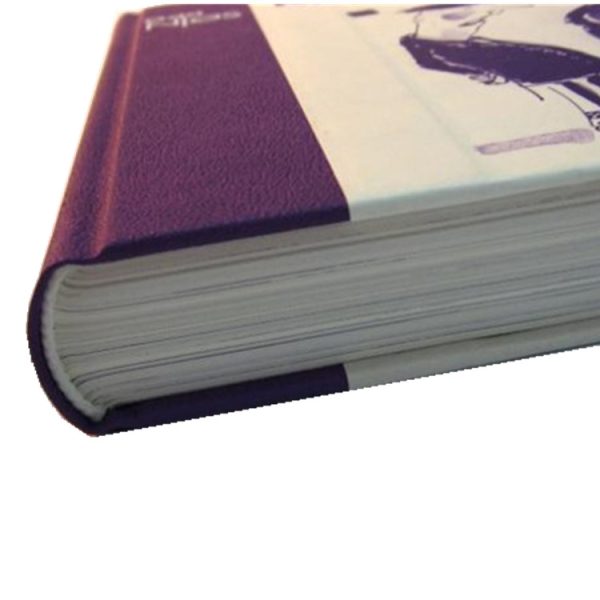hardcover book with round-spine